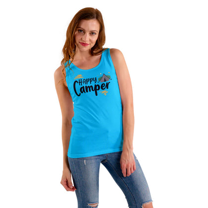 Happy Camper Women's Longer Length Fitted Tank