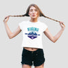 Hiking Then Happy Hour Women's Cropped T-Shirt