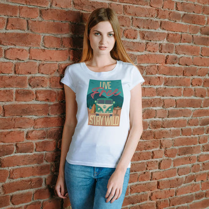 Live Free Stay Wild Women's Relaxed Fit T-Shirt