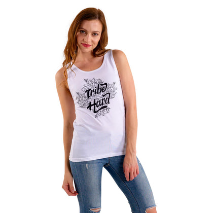 Find Your Tribe and Love Them Hard Women's Longer Length Fitted Tank