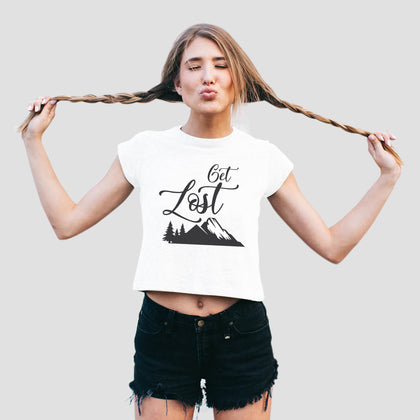 Get Lost Women's Cropped T-Shirt