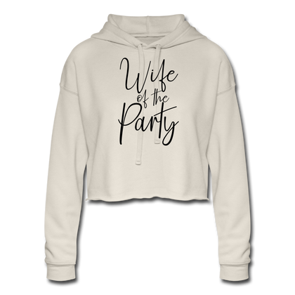 Wife of the Party Women's Cropped Hoodie - dust