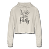 Wife of the Party Women's Cropped Hoodie