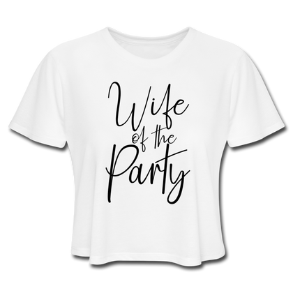 Wife of the Party Women's Cropped T-Shirt - white