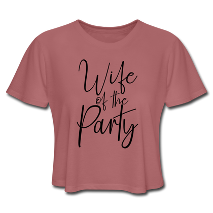 Wife of the Party Women's Cropped T-Shirt - mauve