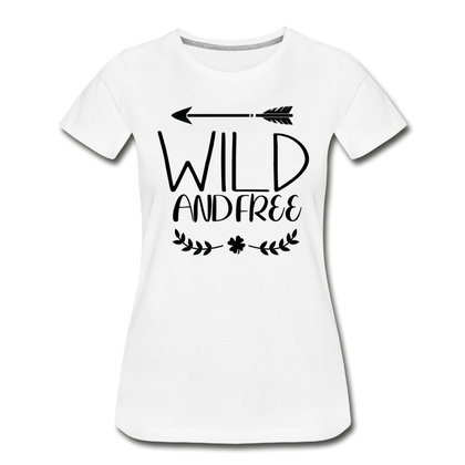 Wild and Free Women’s Premium Organic T-Shirt - white