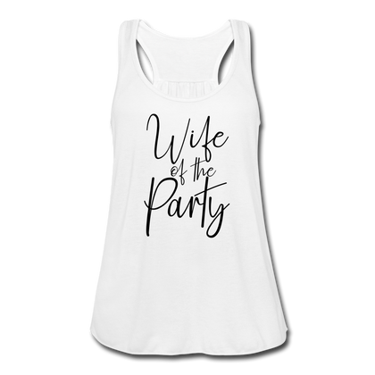 Wife of the Party Women's Flowy Tank Top by Bella - white