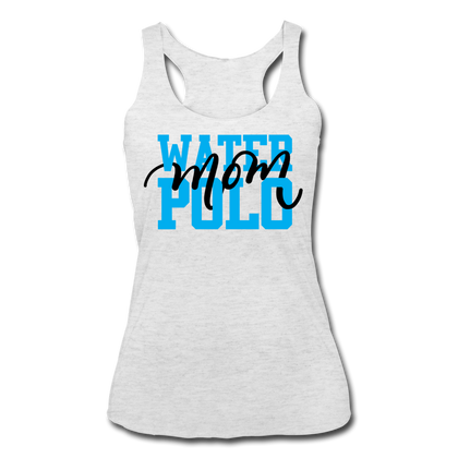 Waterpolo Mom Women’s Tri-Blend Racerback Tank - heather white