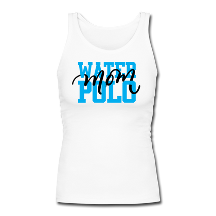 Waterpolo Mom Women's Longer Length Fitted Tank - white