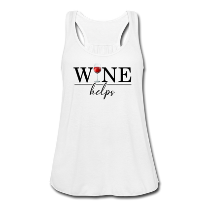 Wine Helps Women's Flowy Tank Top - white