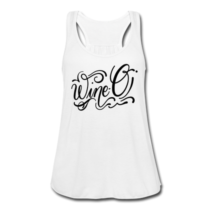 Wine-O Women's Flowy Tank Top - white