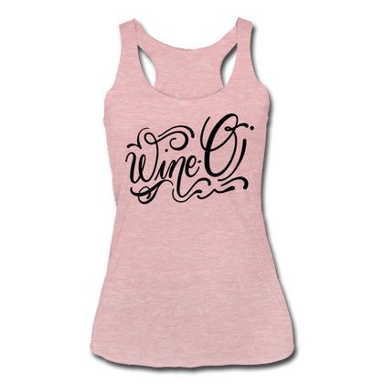 Wine-O Women’s Tri-Blend Racerback Tank - heather dusty rose