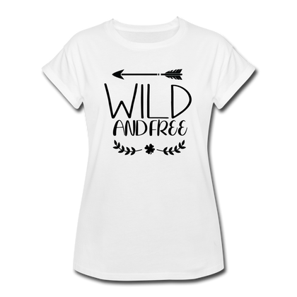 Wild and Free Women's Relaxed Fit T-Shirt - white