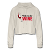 Will Run for Wine Women's Cropped Hoodie