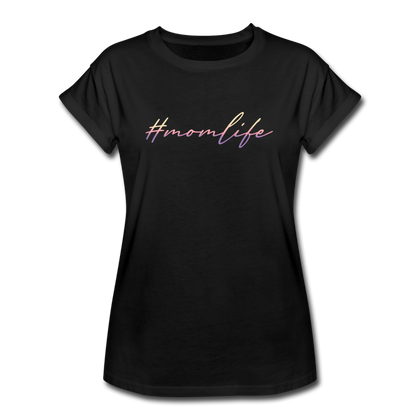 #momlife Women's Relaxed Fit T-Shirt - black