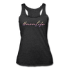 #momlife Women’s Tri-Blend Racerback Tank