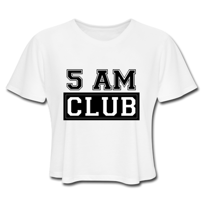 5 AM Club Women's Cropped T-Shirt - white