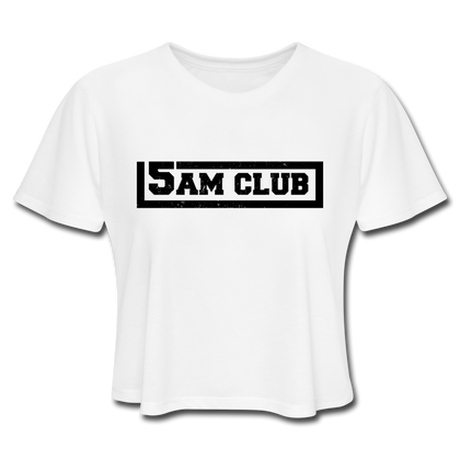 5AM CLUB Women's Cropped T-Shirt - white