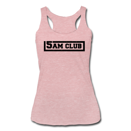 5AM Club Women’s Tri-Blend Racerback Tank - heather dusty rose