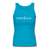 America Women's Longer Length Fitted Tank