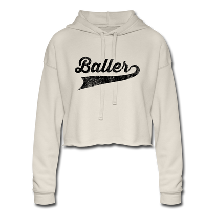 Baller Women's Cropped Hoodie - dust