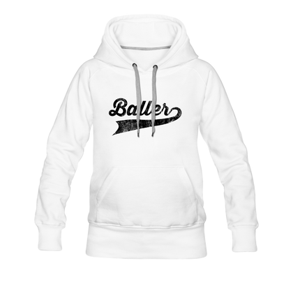 Baller Women’s Premium Hoodie - white