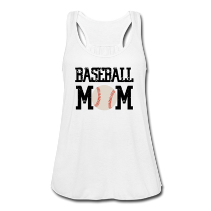 Baseball Mom Women's Flowy Tank Top - white