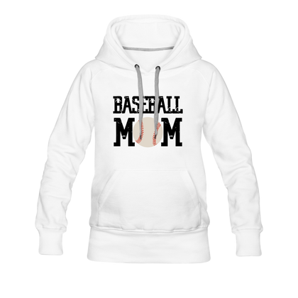 Baseball Mom Women’s Premium Hoodie - white