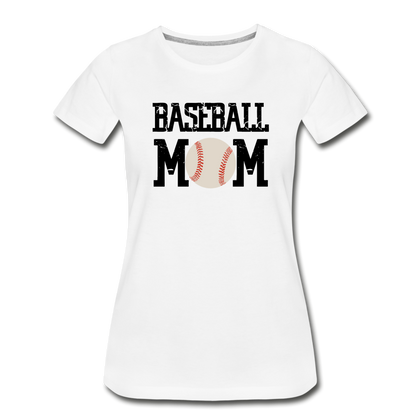 Baseball Mom Women’s Premium Organic T-Shirt - white