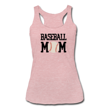 Baseball Mom Women’s Tri-Blend Racerback Tank - heather dusty rose