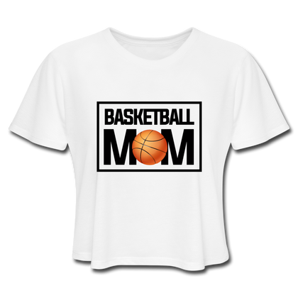 Basketball Mom Women's Cropped T-Shirt - white