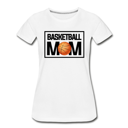 Basketball Mom Women’s Premium Organic T-Shirt - white