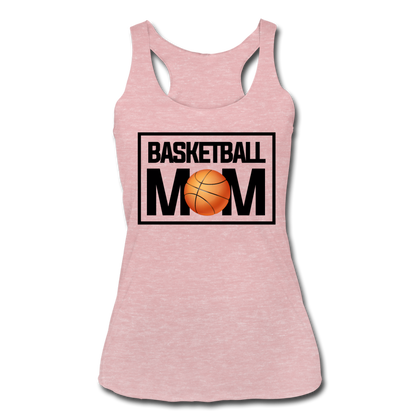 Basketball Mom Women’s Tri-Blend Racerback Tank - heather dusty rose