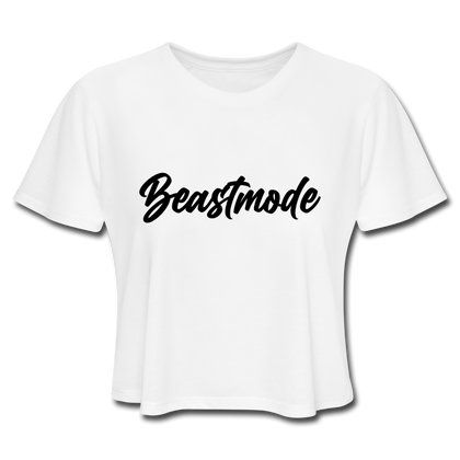 Beastmode Women's Cropped T-Shirt - white