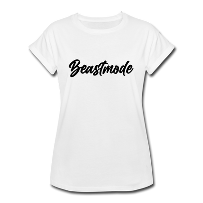 Beastmode Women's Relaxed Fit T-Shirt - white