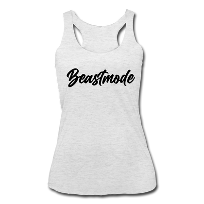 Beastmode Women’s Tri-Blend Racerback Tank - heather white