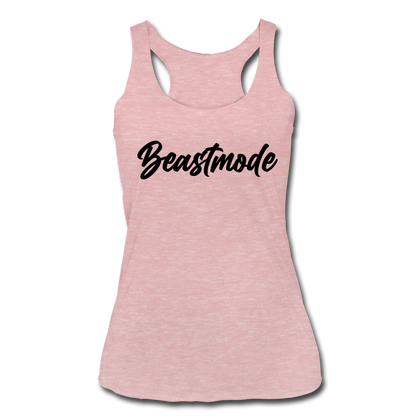 Beastmode Women’s Tri-Blend Racerback Tank - heather dusty rose