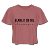 Blame it on the champagne Women's Cropped T-Shirt