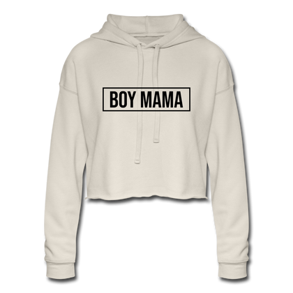 BOY MAMA Women's Cropped Hoodie - dust