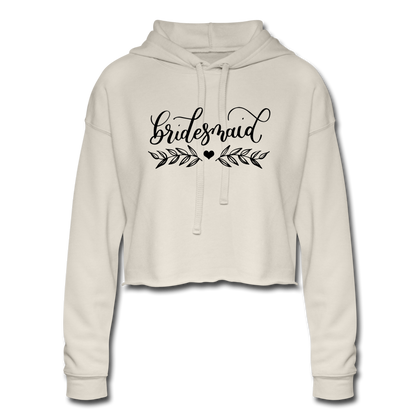 Bridesmaid Women's Cropped Hoodie - dust