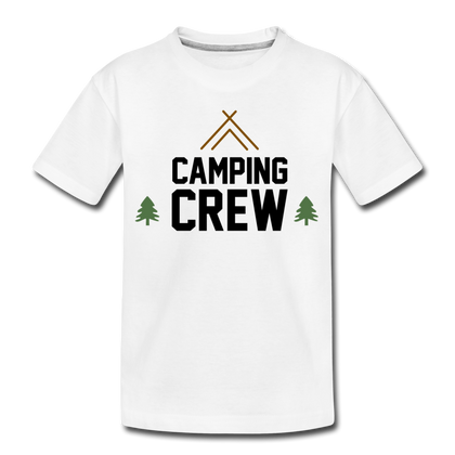 Camping Crew Kid’s Premium Organic T-Shirt - white