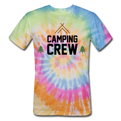 Camping Crew Unisex Tie Dye T-Shirt - rainbow