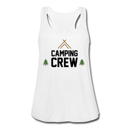 Camping Crew Women's Flowy Tank Top - white