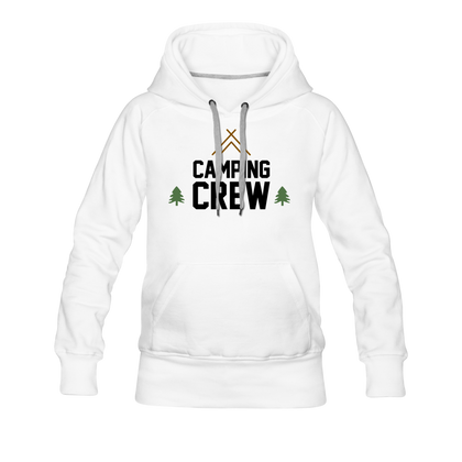 Camping Crew Women’s Premium Hoodie - white