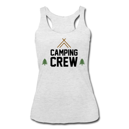 Camping Crew Women’s Tri-Blend Racerback Tank - heather white