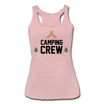 Camping Crew Women’s Tri-Blend Racerback Tank - heather dusty rose