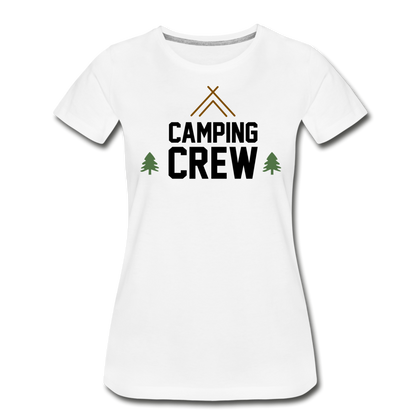 Camping Crew Women’s Premium Organic T-Shirt - white