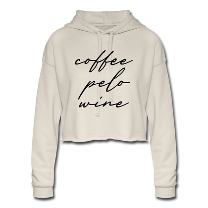 Coffee Pelo Wine Women's Cropped Hoodie - dust