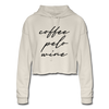 Coffee Pelo Wine Women's Cropped Hoodie