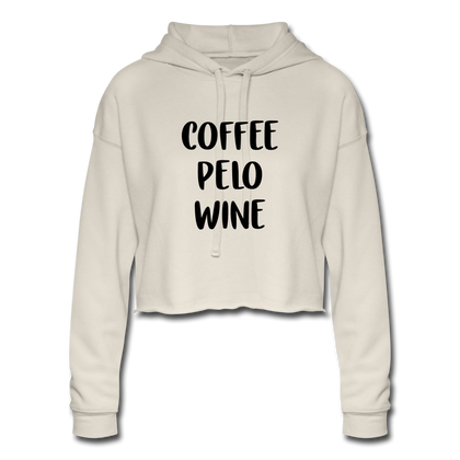 Coffee Pelo Wine Women's Cropped Hoodie - dust